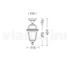 Haveloftslanterne i antracit aluminium og sandblæst glas - Elric Viadurini