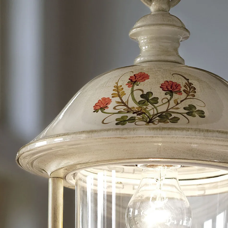 Udendørs ophængslanterne i håndmalet aluminium - Bari Viadurini