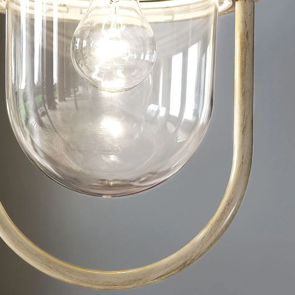 Udendørs ophængslanterne i håndmalet aluminium - Bari Viadurini