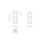 Udendørs lanterne med sort aluminiumsstruktur lavet i Italien - Eve Viadurini