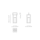 Udendørs lanterne med sort aluminiumsstruktur lavet i Italien - Eve Viadurini