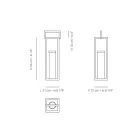 Udendørs lanterne med sort aluminiumsstruktur lavet i Italien - Eve Viadurini