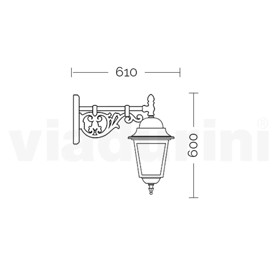 Udendørs lanterne i glas og aluminium i 5 forskellige finish - Alchemist Viadurini