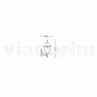 Væghave aluminium lanterne lavet i Italien, Aquilina Viadurini