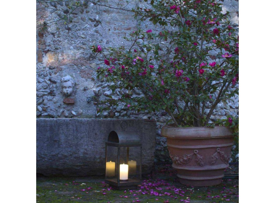 Have lanterne med jern eller messing stearinlys Il Fanale Viadurini