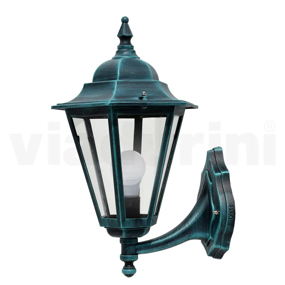 Havelanterne i gennemsigtigt glas og 5 aluminiumsfinisher - Pinako Viadurini