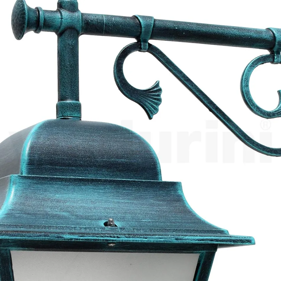 Udendørs væglanterne i aluminium og sandblæst glas - Alchemist Viadurini