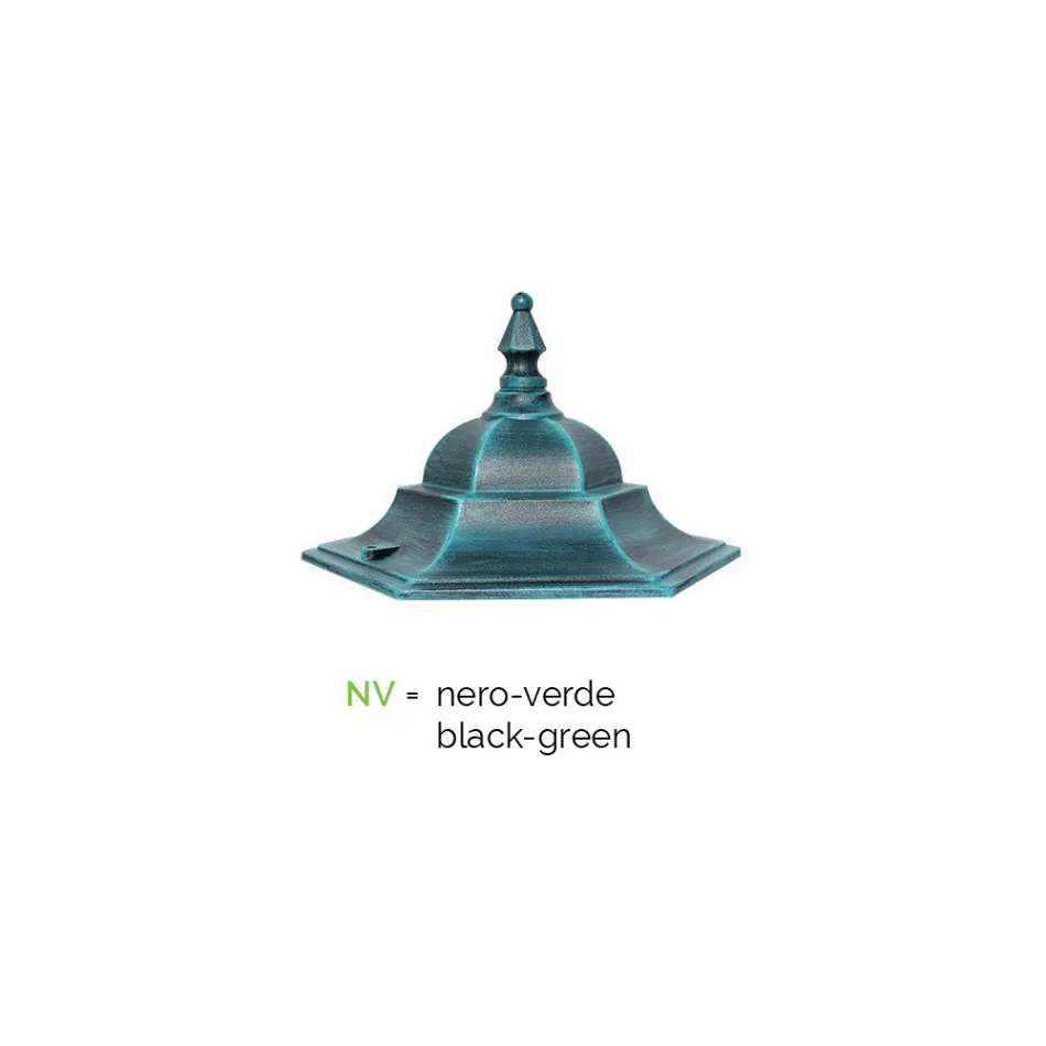 Vintage stil udendørs lanterne i aluminium lavet i Italien - Janira Viadurini