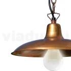 Vintage udendørs lanterne i aluminium og messing lavet i Italien - Adela Viadurini