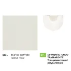 Væghavelanterne i hvid aluminium lavet i Italien, Anusca Viadurini