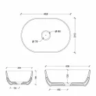 Håndvask 45x32cm keramiske køkkenbordet Italien stjerne lavet, moderne design Viadurini