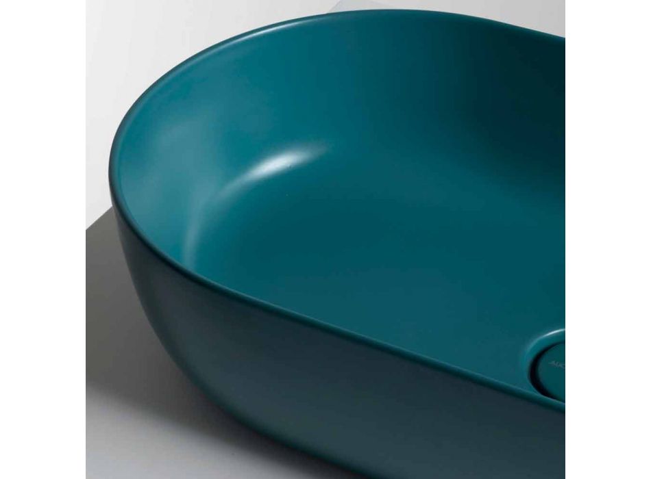 Håndvask 70x35cm lavet af keramik Italien stjerne lavet, moderne design Viadurini