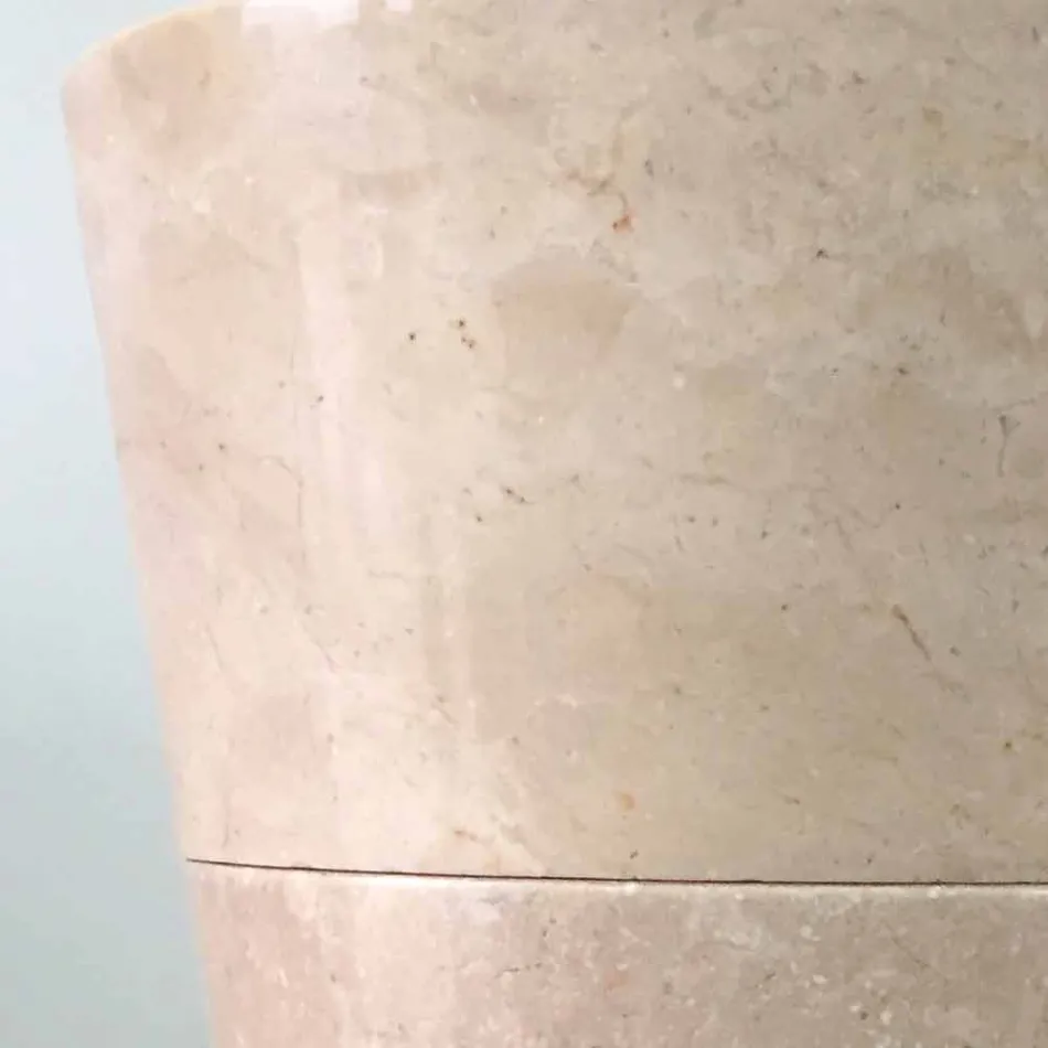 Igor håndmalet, blank hvid konisk piedestal håndvask Viadurini