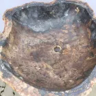 Design piedestalvaske i Ley natursten, håndlavet Viadurini