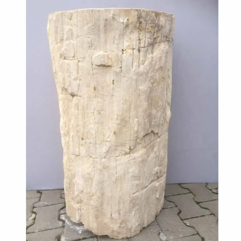 Design piedestalvaske i Ley natursten, håndlavet Viadurini