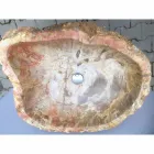 Design piedestalvaske i Ley natursten, håndlavet Viadurini