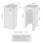 Håndvask Stone Column Natural Black Balik Viadurini