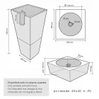 Håndvask Kolonne Pyramid Stone Natural Beige Nias Viadurini