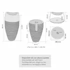 Håndvask Kolonne Sfærisk Stone Natural Smoke Gili Viadurini