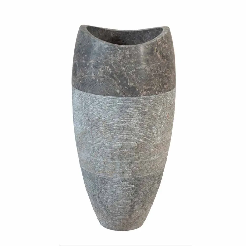 Håndvask Kolonne Sfærisk Stone Natural Smoke Gili Viadurini