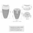 Håndvask Kolonne Sfærisk Stone Natural Black Gili Viadurini