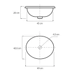 Indbygget dekoreret vask i ild ler og 24 k guld lavet i Italien, Otis Viadurini