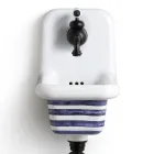 Moderne Design Mønstret Keramisk Vægmonteret Håndvask 26 cm - Jordan Viadurini