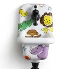 Moderne Design Mønstret Keramisk Vægmonteret Håndvask 26 cm - Jordan Viadurini