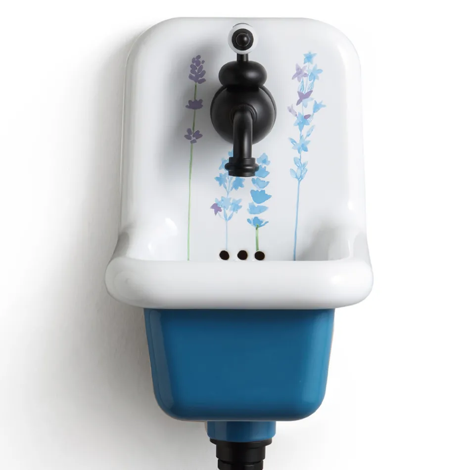 Moderne Design Mønstret Keramisk Vægmonteret Håndvask 26 cm - Jordan Viadurini