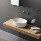 Moderne design oval håndvask i hvid keramik - Ventori2 Viadurini