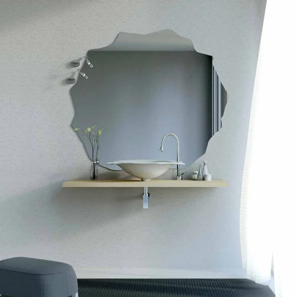 Moderne design håndvask i form af et Faruglium blad Viadurini