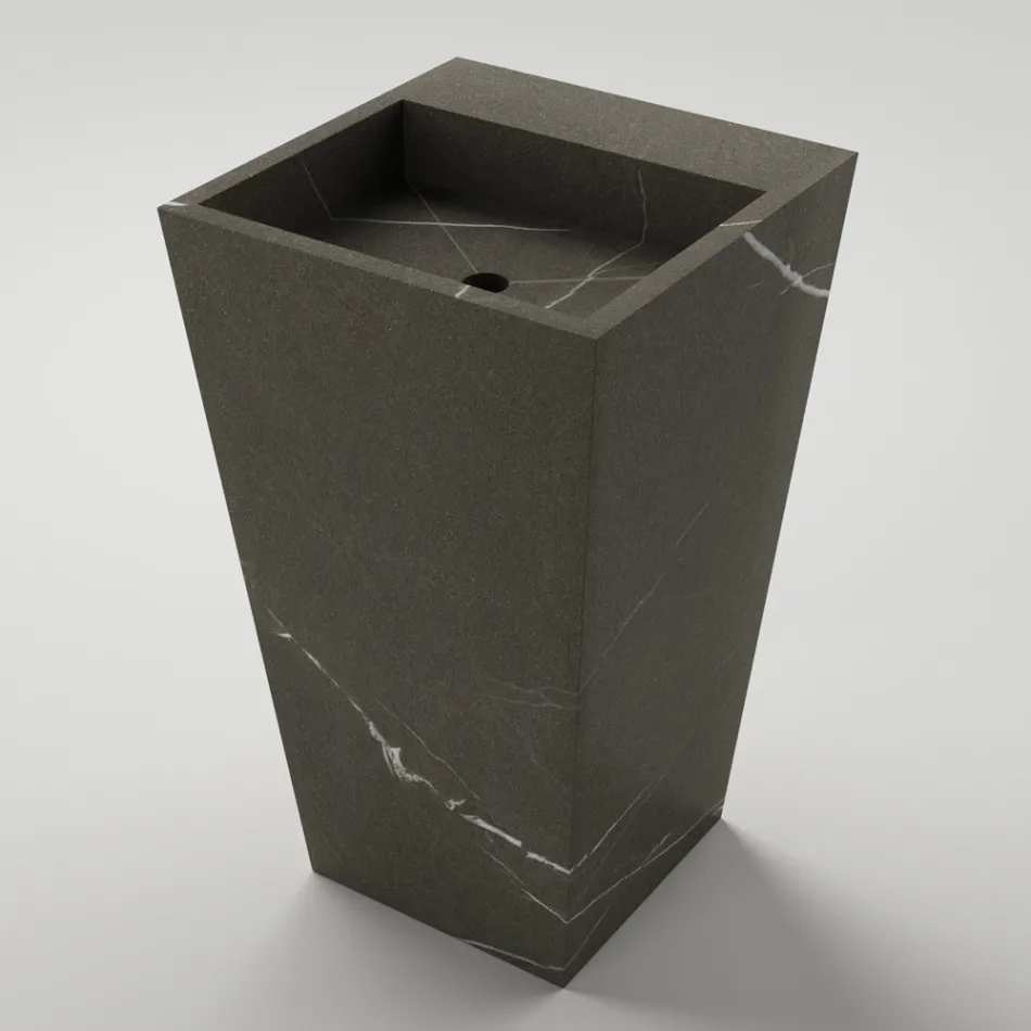 Søjle badeværelsesvask i porcelænsstentøj Fremstillet i Italien - Baia Viadurini