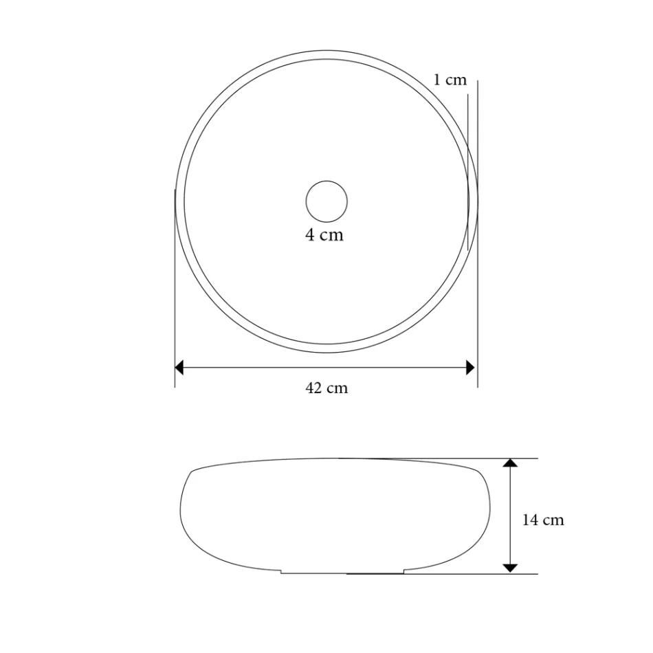 Bordplade badeværelseshåndvask i ildfast ler Lavet i Italien - Diego Viadurini