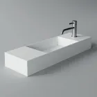 Bordplade eller vægmonteret håndvask i keramik Made in Italy - Act Viadurini