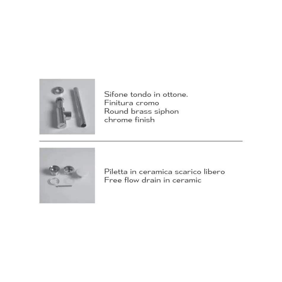 Bordplade eller væghængt håndvask i keramik Made in Italy - Act Viadurini