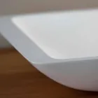 Rektangulær køkkenvask i hvid solid overflade - Albertina Viadurini