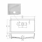 Rektangulær køkkenvask i massiv overflade Hvid finish - Sider Viadurini