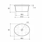Indbygget badeværelsevask i porcelæn og guld lavet i Italien, Santiago Viadurini