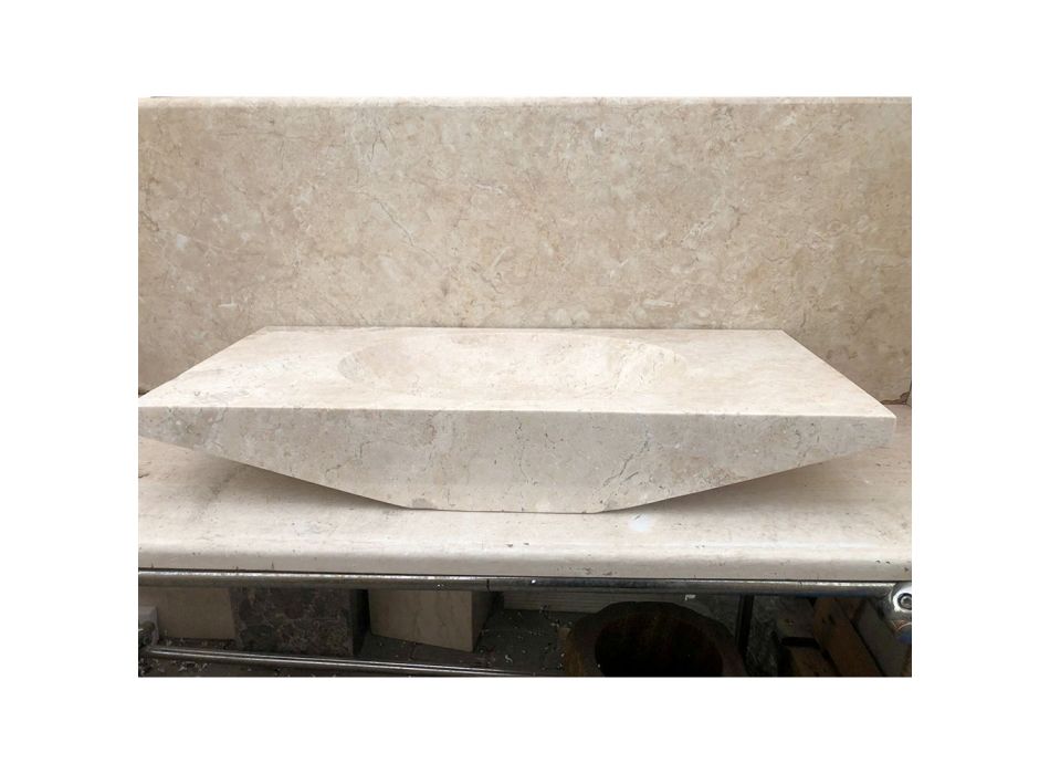 Håndlavet design badeværelsevask i grå Vox sten Viadurini