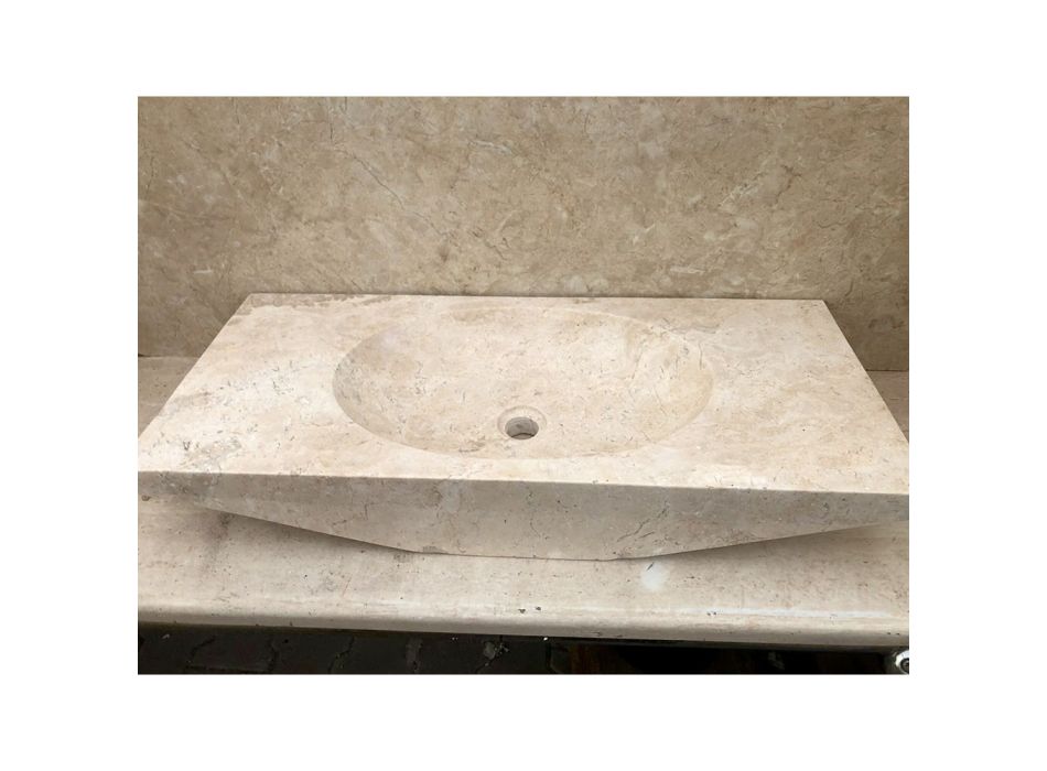 Håndlavet design badeværelsevask i grå Vox sten Viadurini