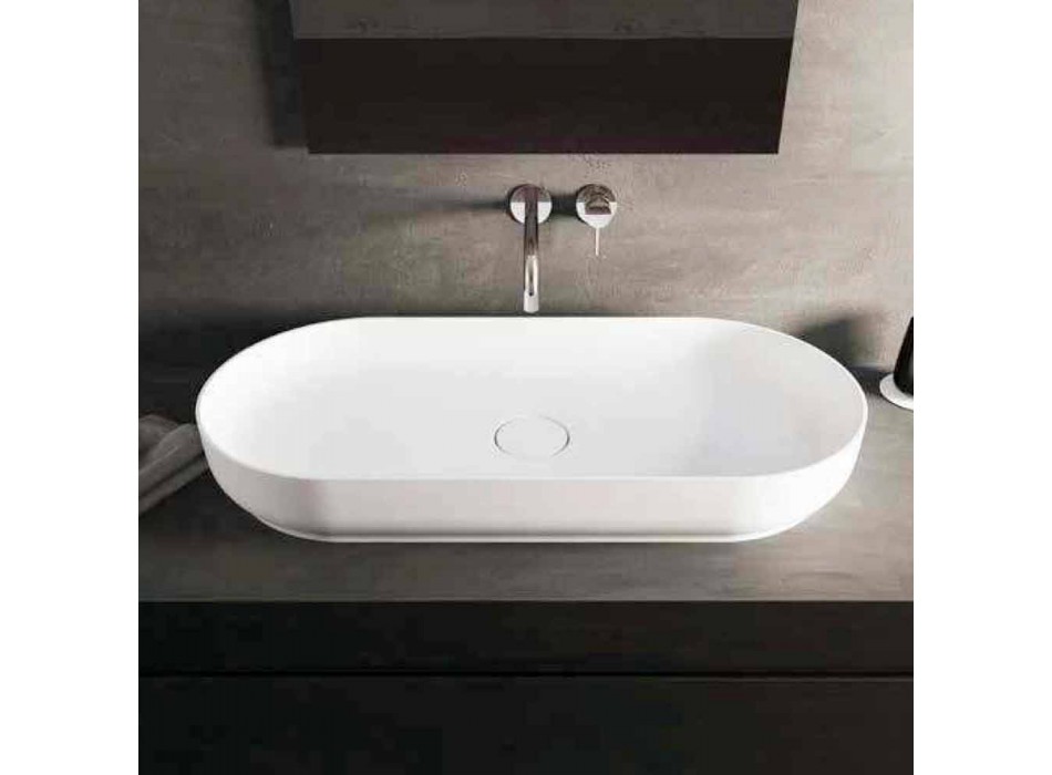 Moderne design fritstående badeværelsevask lavet i Italien Dalmine Maxi Viadurini
