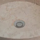 Fritstående håndvask til badeværelse i marmor elfenben finish cylindrisk form - Cremino Viadurini