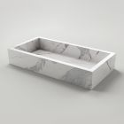 Badeværelseshåndvask i marmoreffekt porcelæn Stentøj Made in Italy - Ludmilla Viadurini
