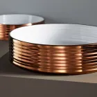 Håndvask i hånddrejet porcelænsstentøj Made in Italy - Dart Viadurini