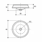 Semi-forsænket badeværelsevask i ild ler og guld lavet i Italien, Manilo Viadurini