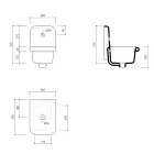 Vintage Style Farvet Keramisk Væghængt Håndvask 26 cm - Jordan Viadurini