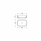 Moderne design bordplade Rektangulær hvid håndvask til badeværelset - Tulyp2 Viadurini