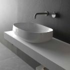 Moderne design hvid bordplade keramisk håndvask lavet i Italien - Tune2 Viadurini