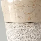 Siro design hvid håndvask i natursten, unikt stykke Viadurini