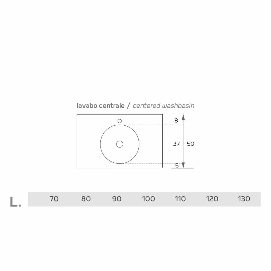 Pink rund Luxolid opvaskevaske lavet i Italien, Ruffano Viadurini
